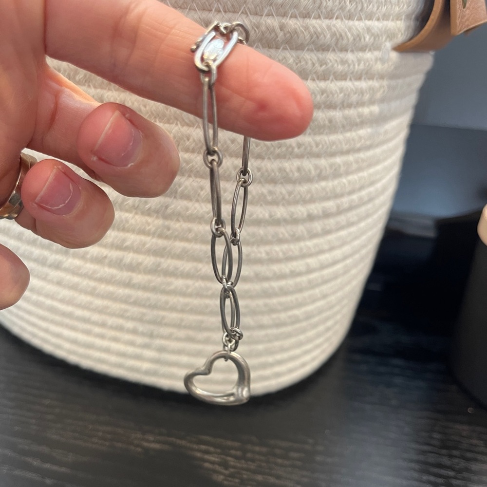 Tiffany & Co. heart chain bracelet Elsa Peretti sterling silver